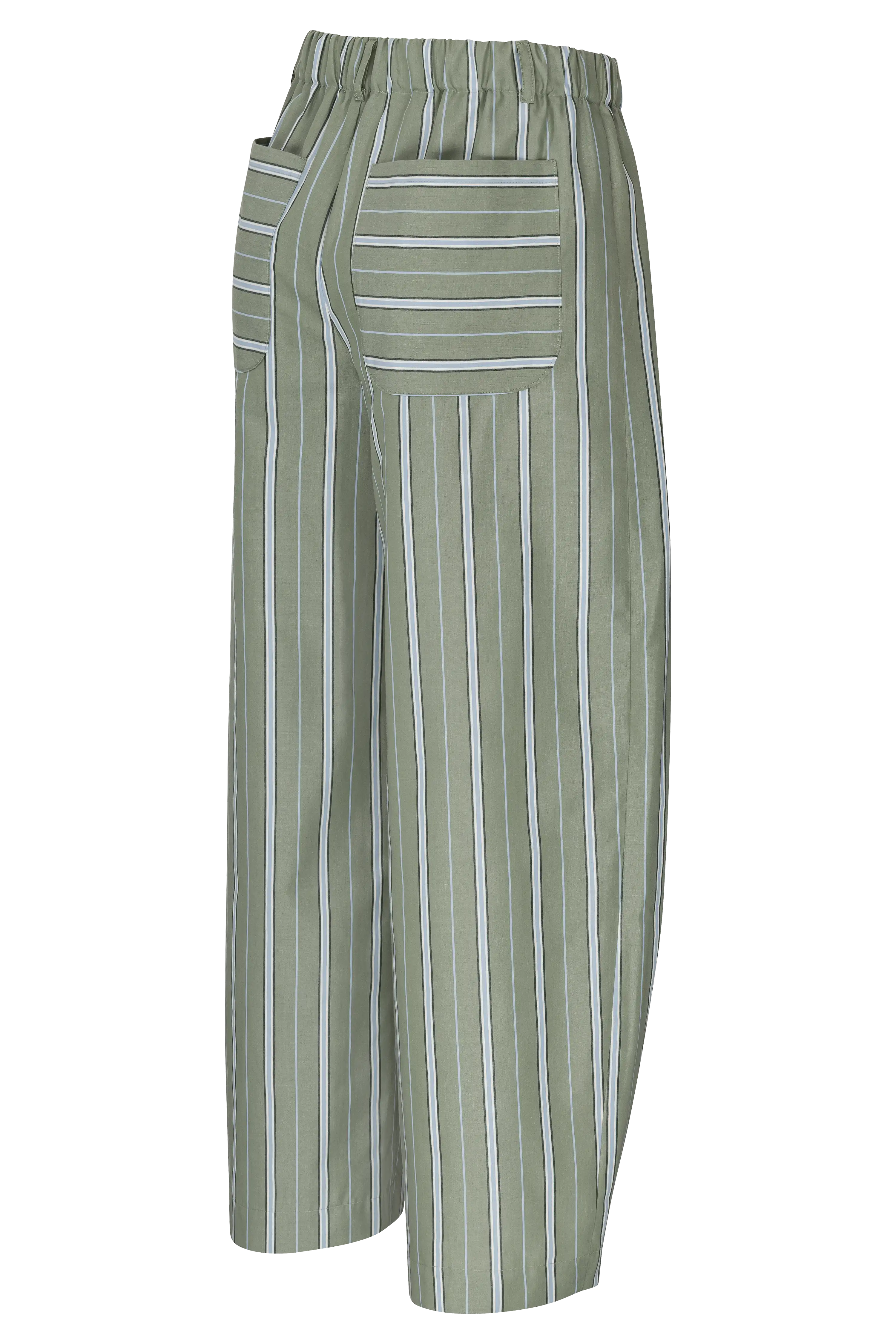 Popeline Barrelhose Gestreift