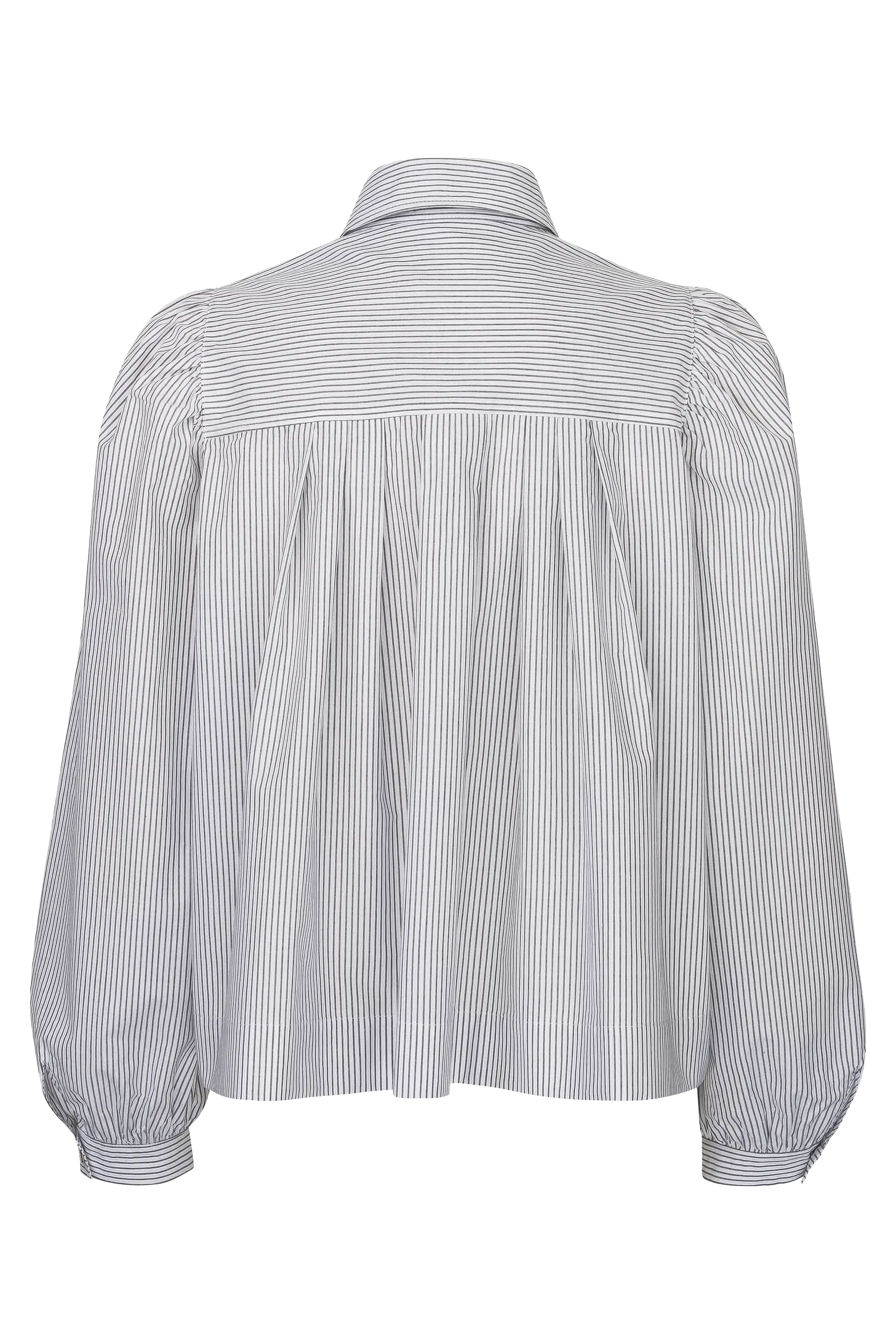 Bluse mit Puffärmeln graugestreift VON&ZU