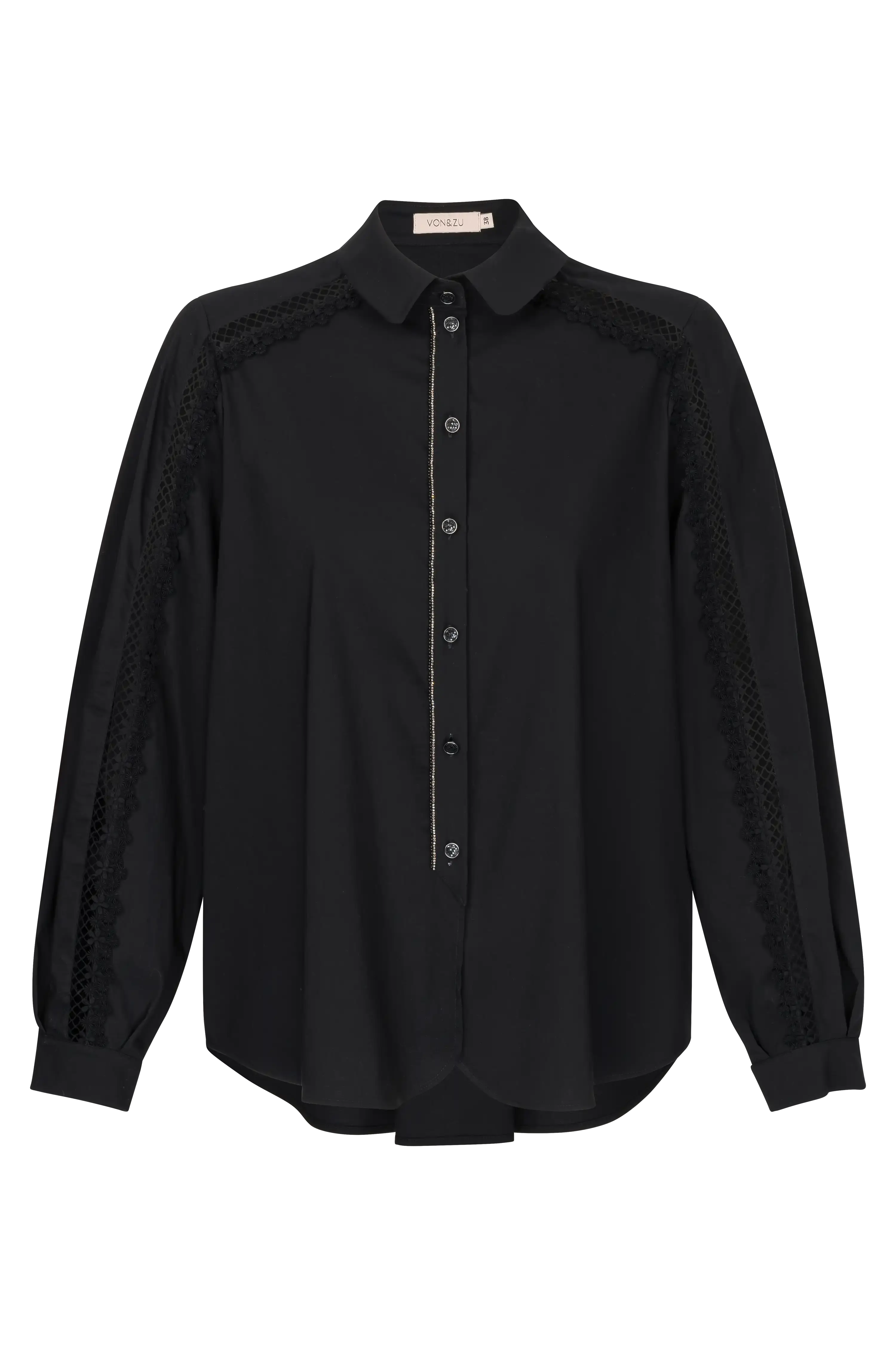 Hemdbluse mit Spitze VON&ZU