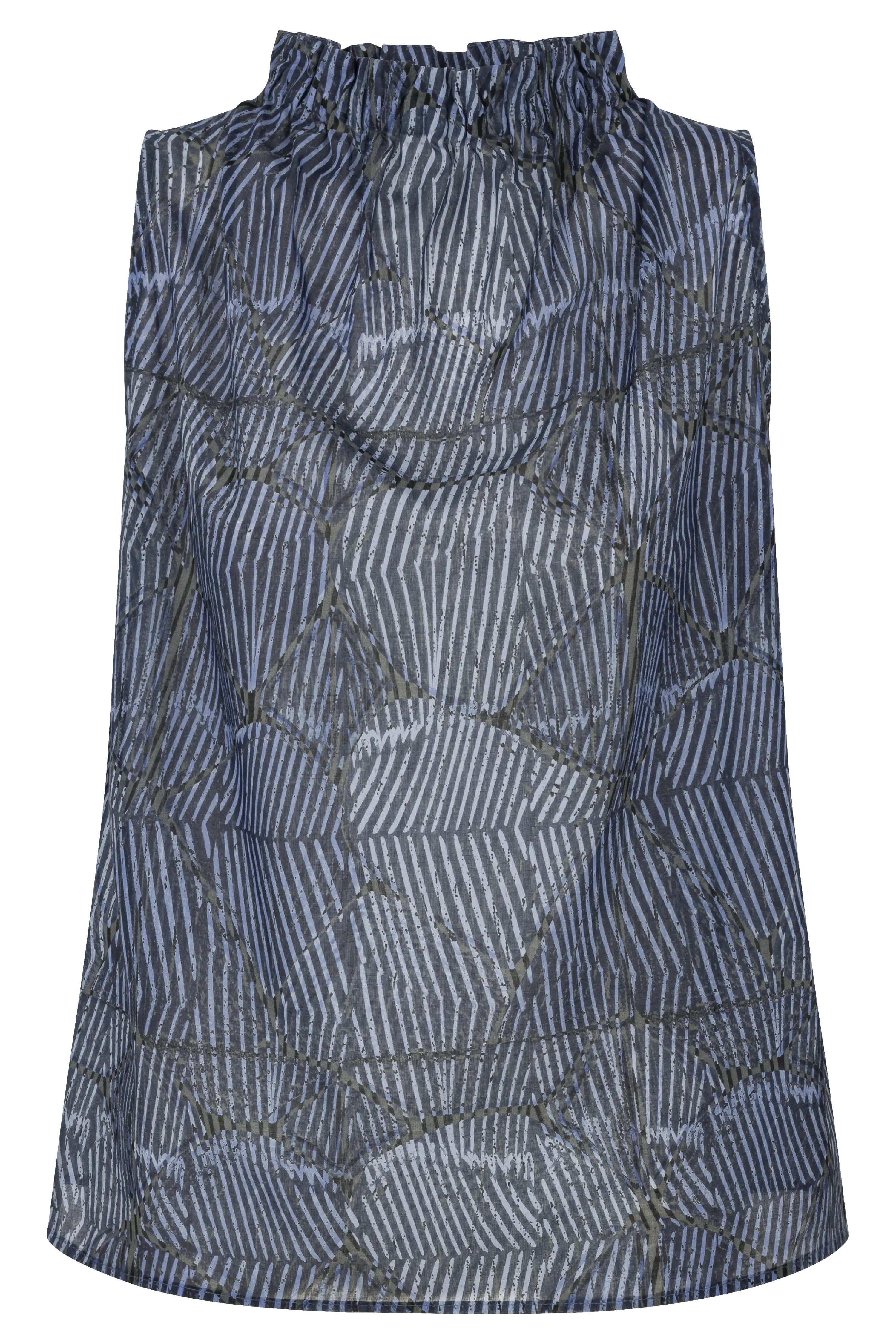 Rüschenbluse mit Print