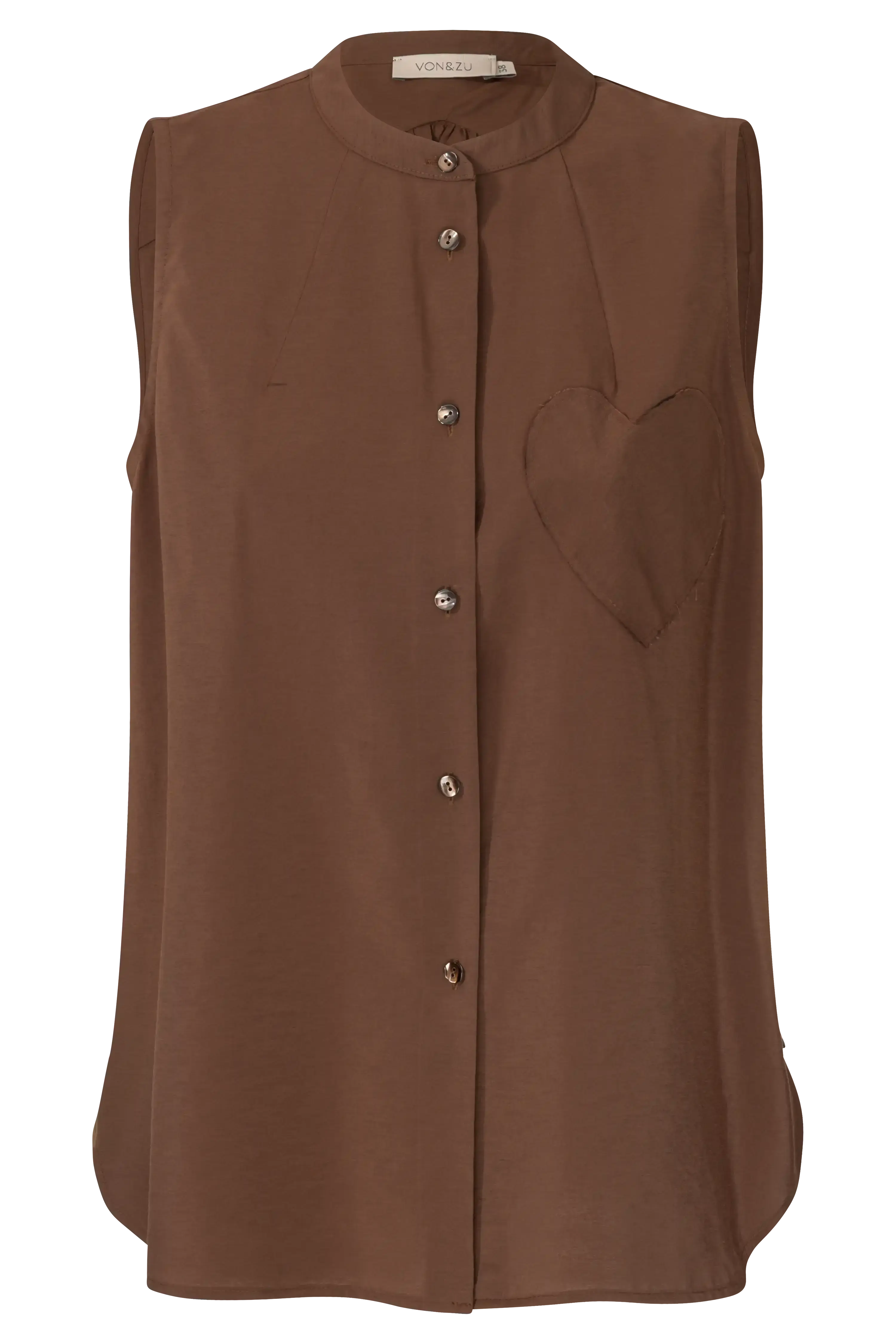 Ärmellose Popelinebluse VON&ZU