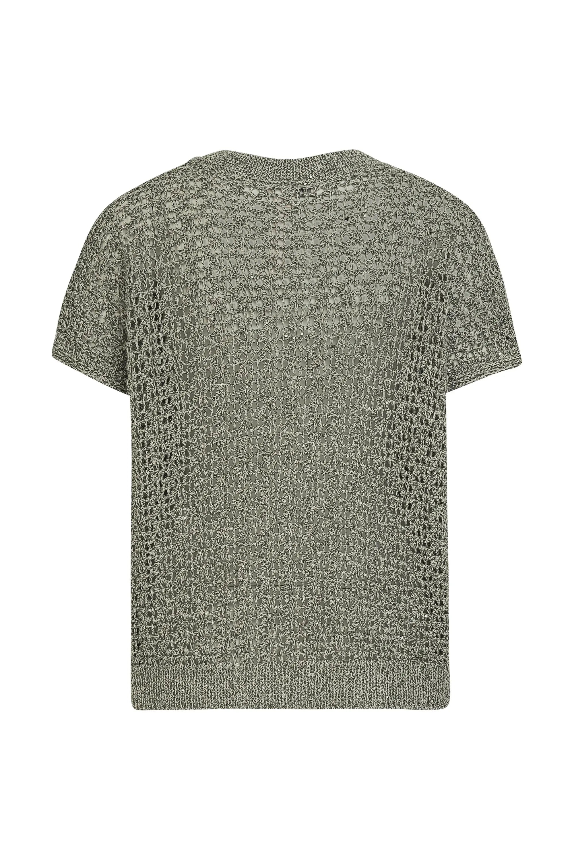 Ärmelloses Strickshirt mit Pailletten VON&ZU