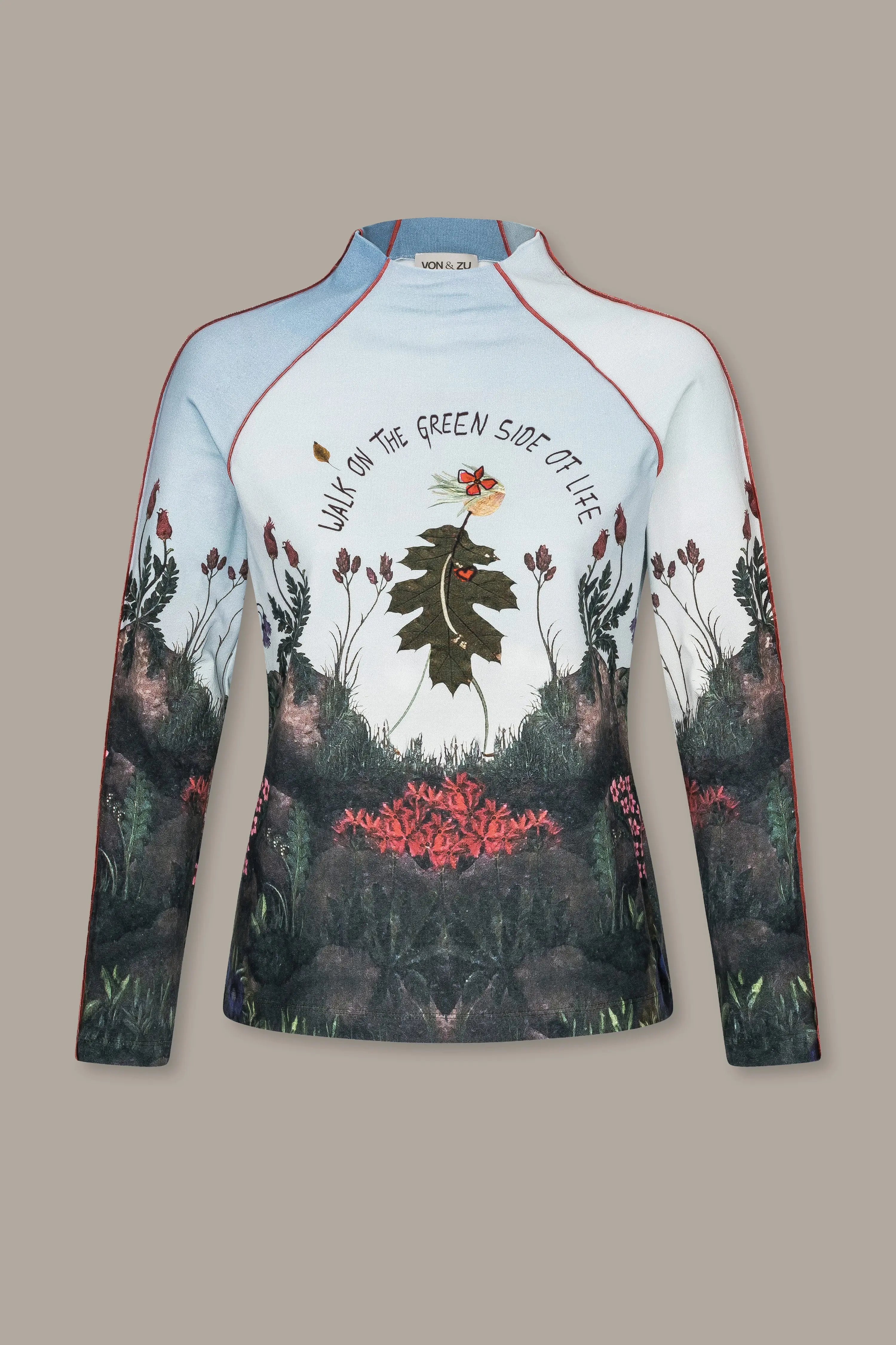 Botanical Walk Stehkragenshirt VON&ZU