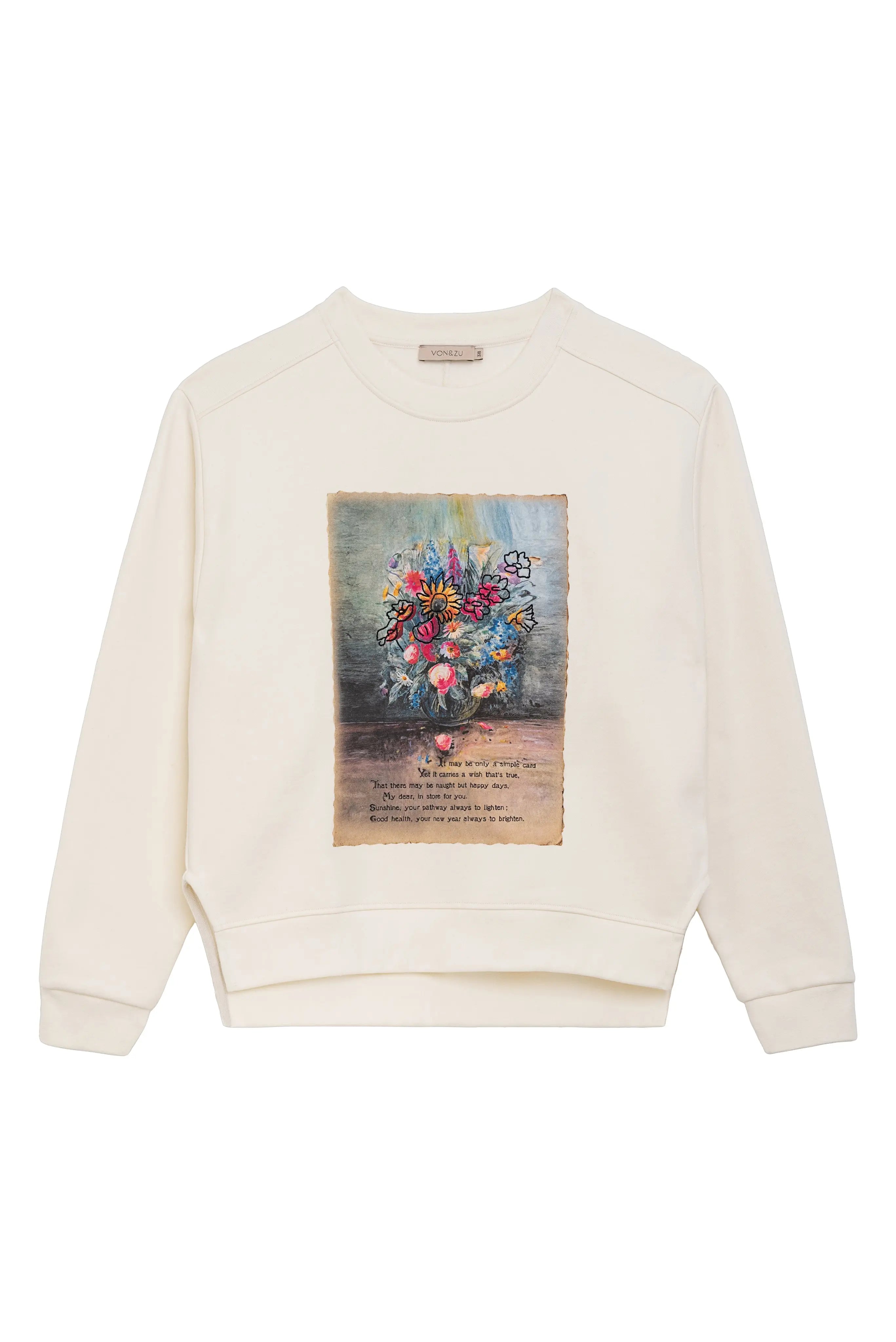 Cooles Sweatshirt mit Print und Stickerei VON&ZU