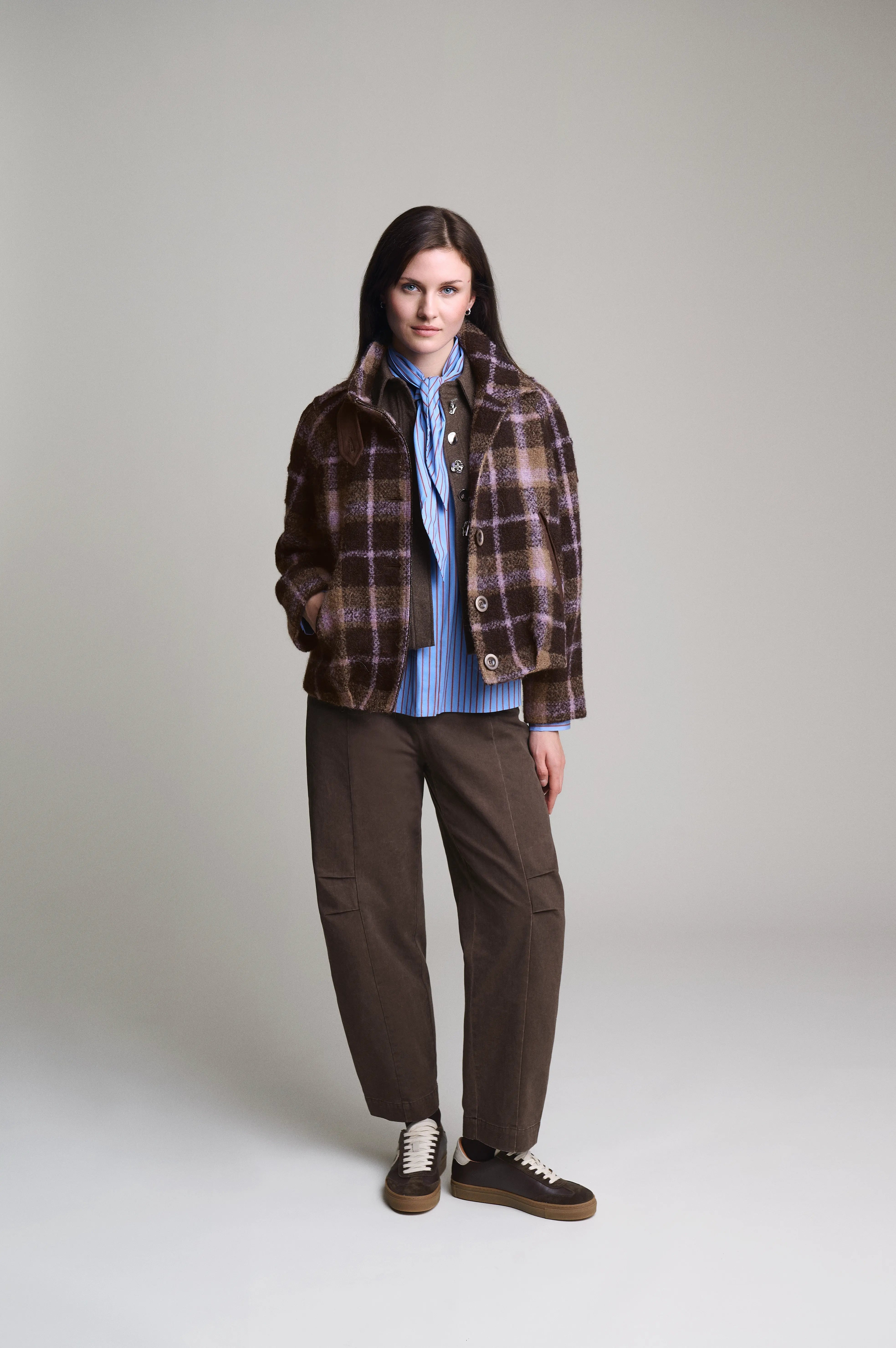 Kurzjacke Rosa kariert VON&ZU