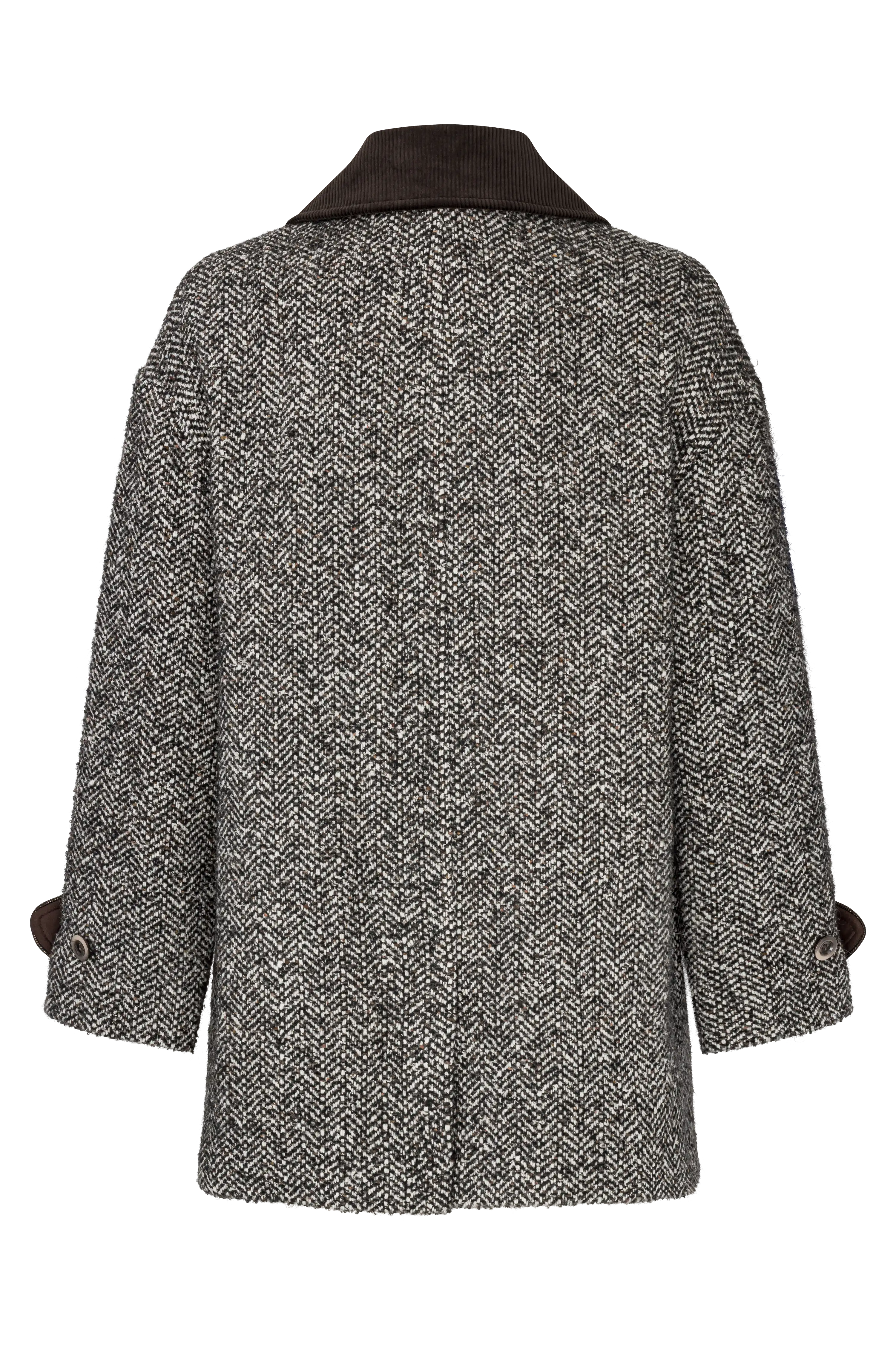 Kurzmantel aus meliertem Tweed VON&ZU