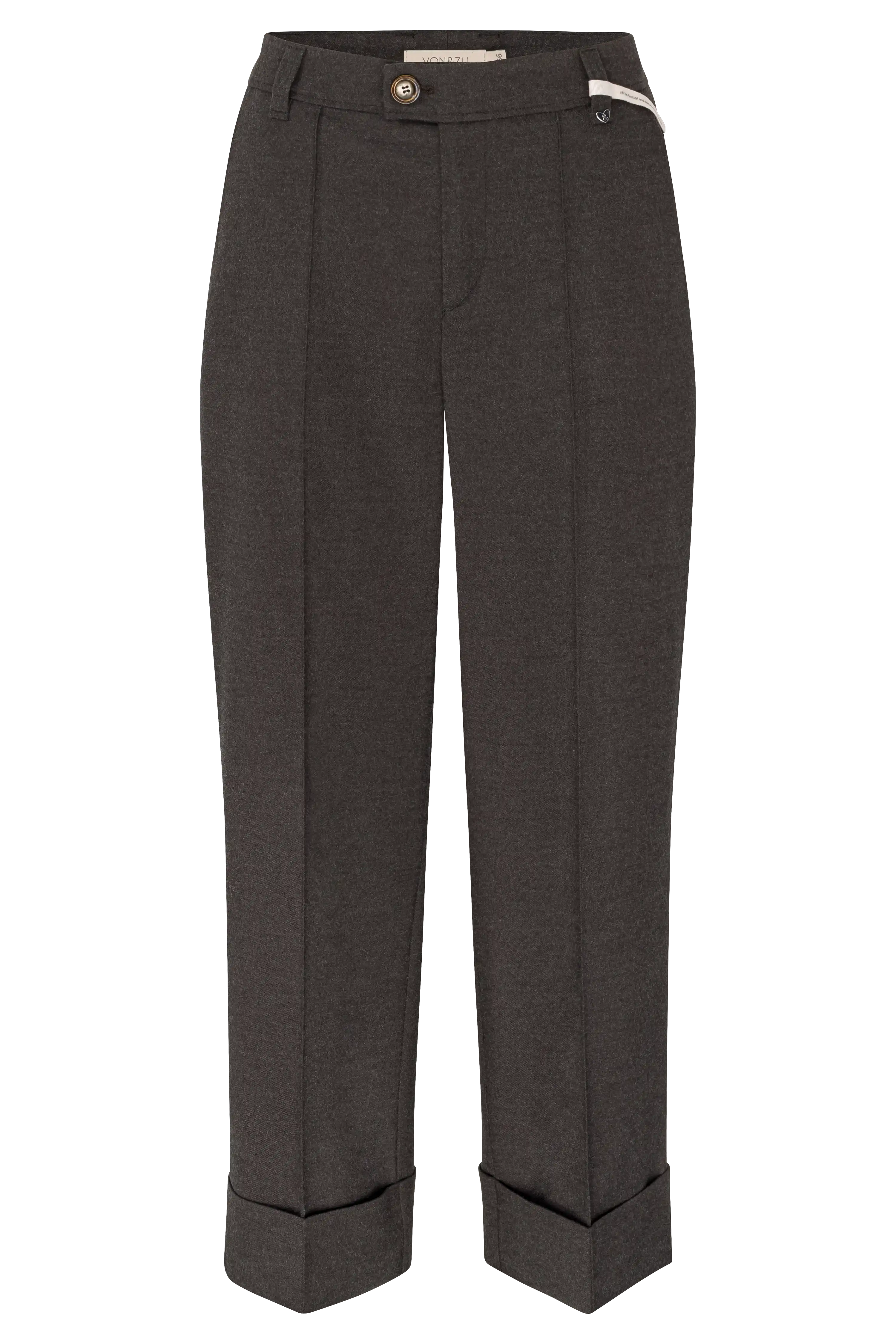Flanellhose mit Aufschlag