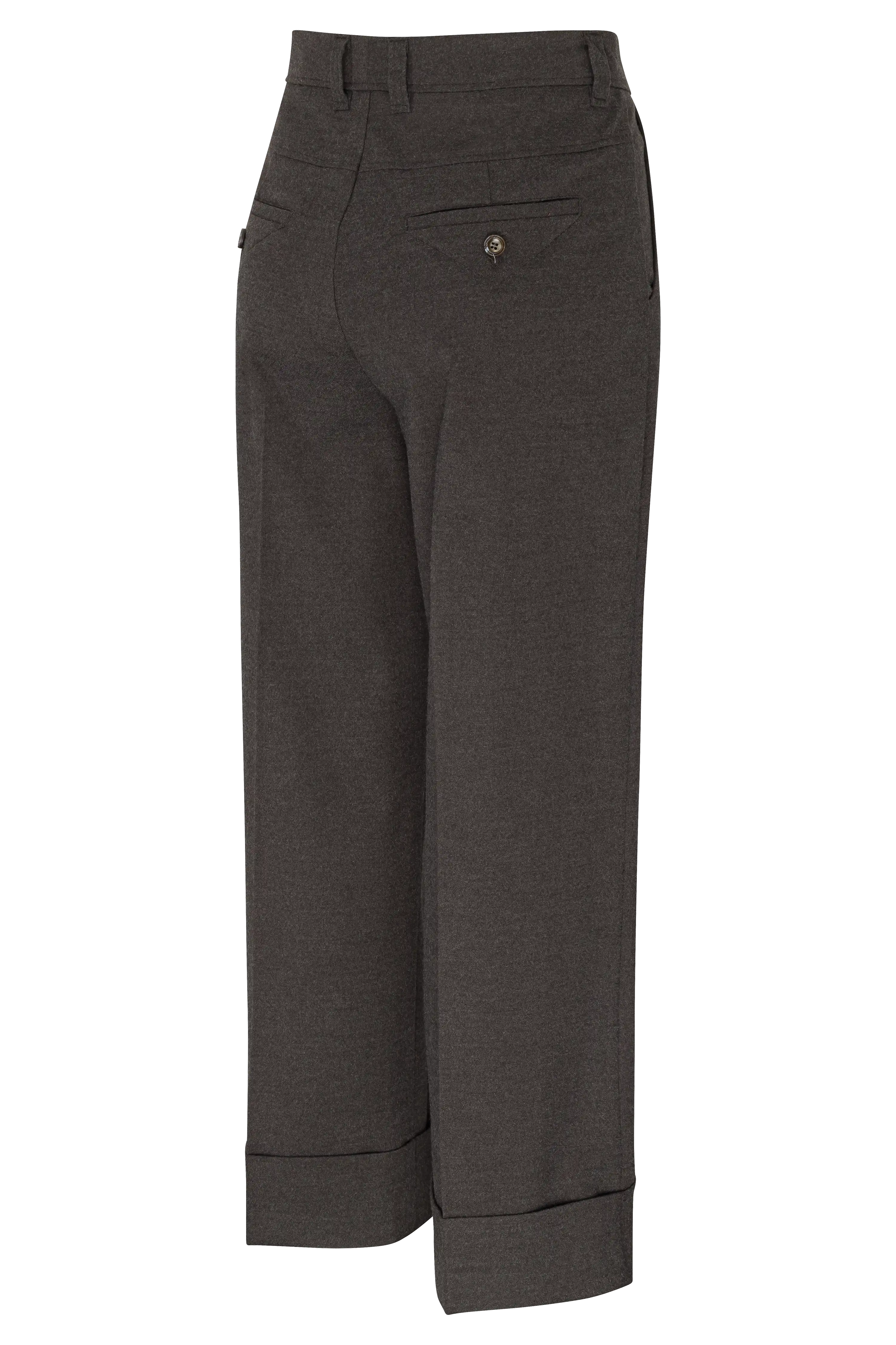 Flanellhose mit Aufschlag