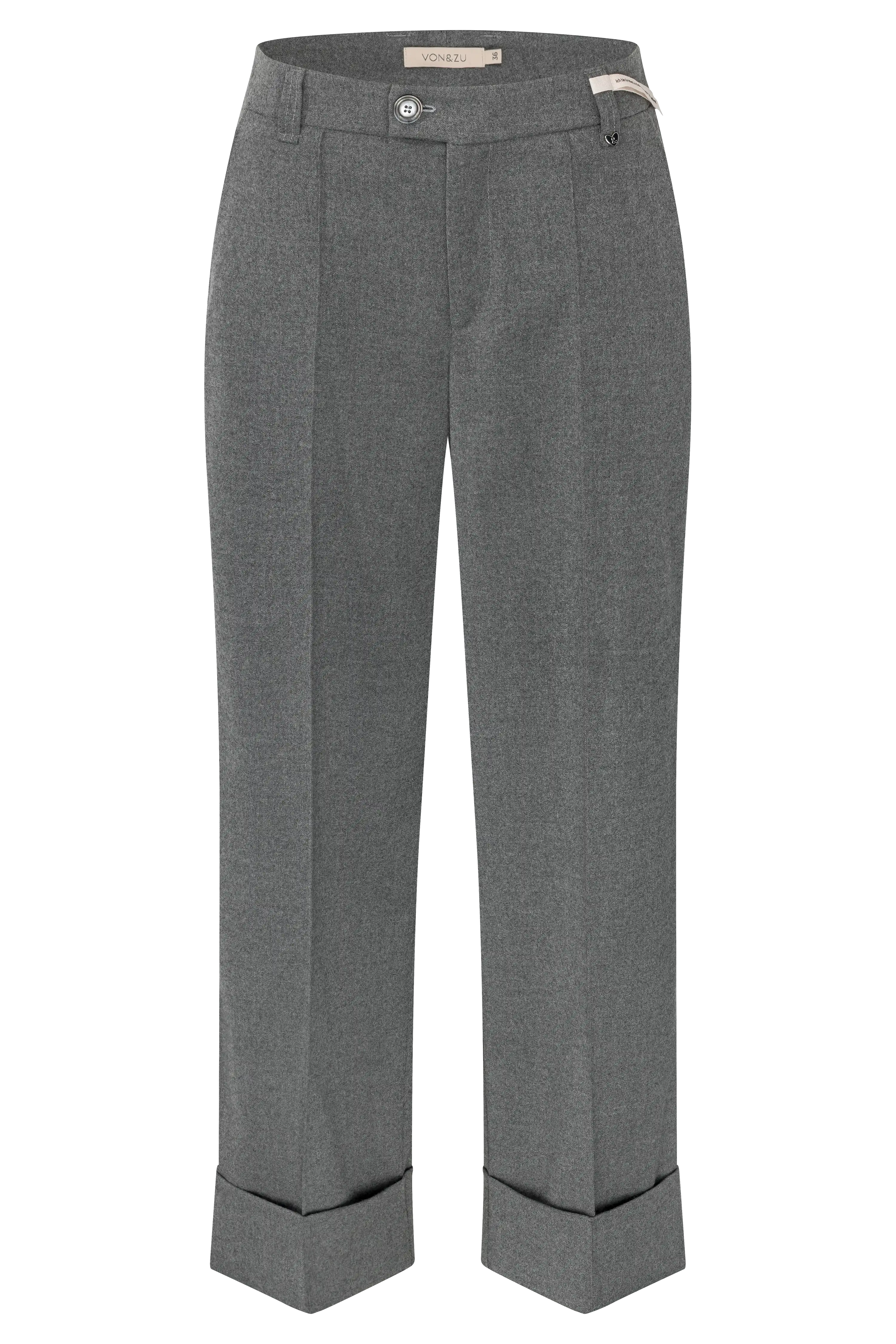 Flanellhose mit Aufschlag