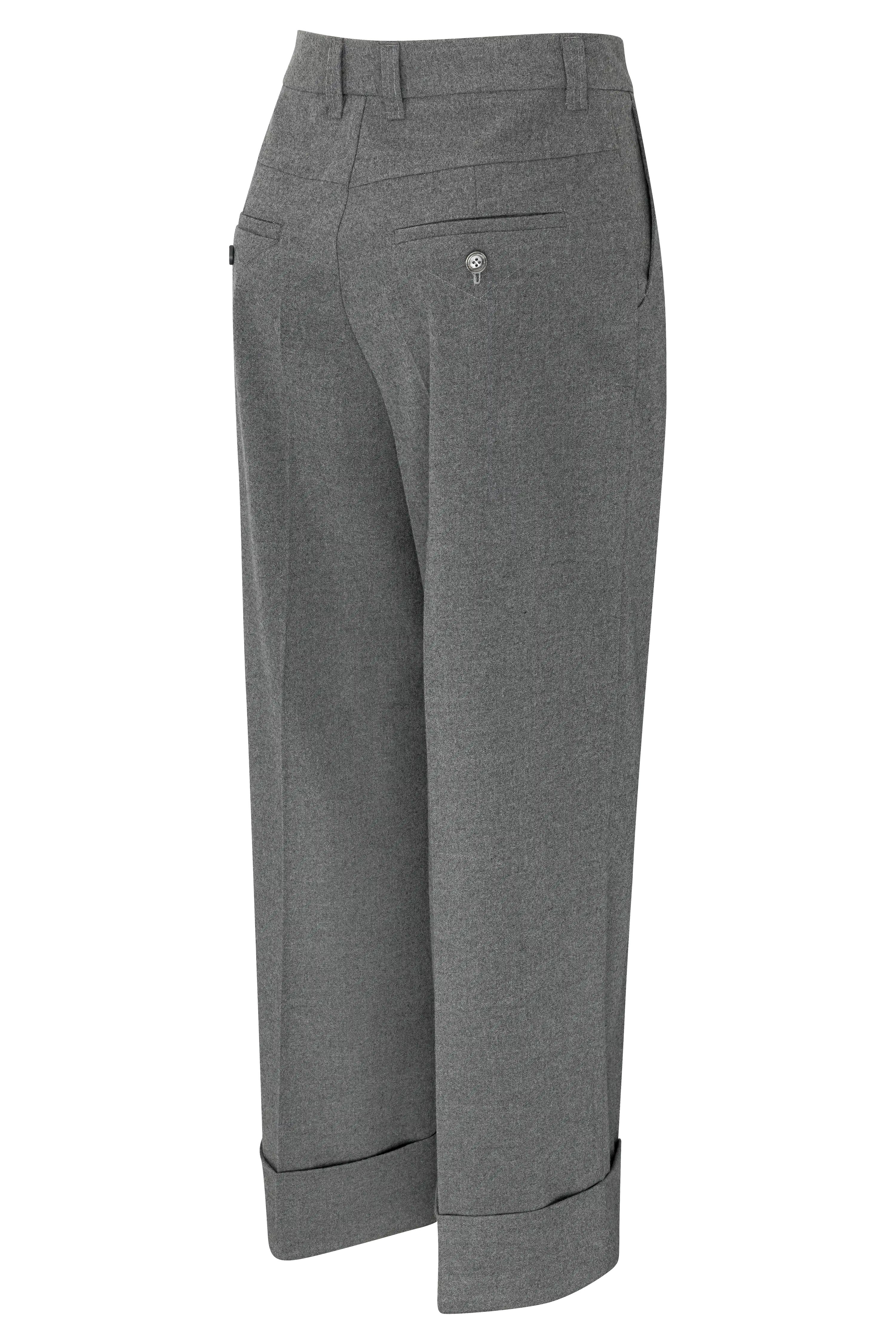 Flanellhose mit Aufschlag