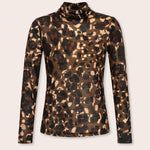 Rollkragenshirt mit Leoprint VON&ZU