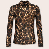 Rollkragenshirt mit Leoprint VON&ZU