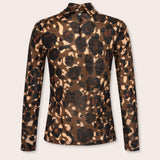 Rollkragenshirt mit Leoprint VON&ZU