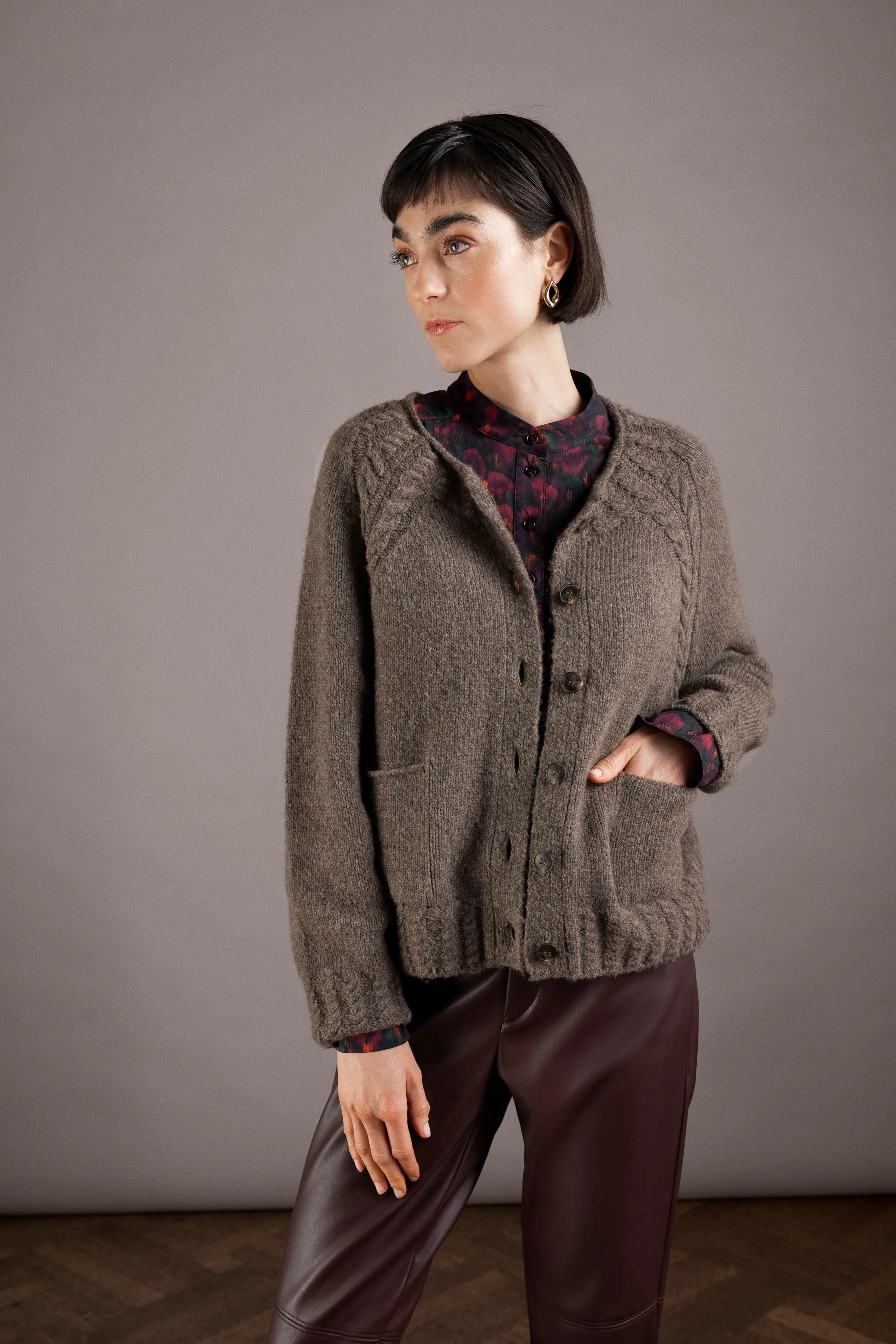 Strickcardigan mit Zopfmuster VON&ZU