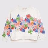 Sweatshirt mit Blumenbordüre VON&ZU