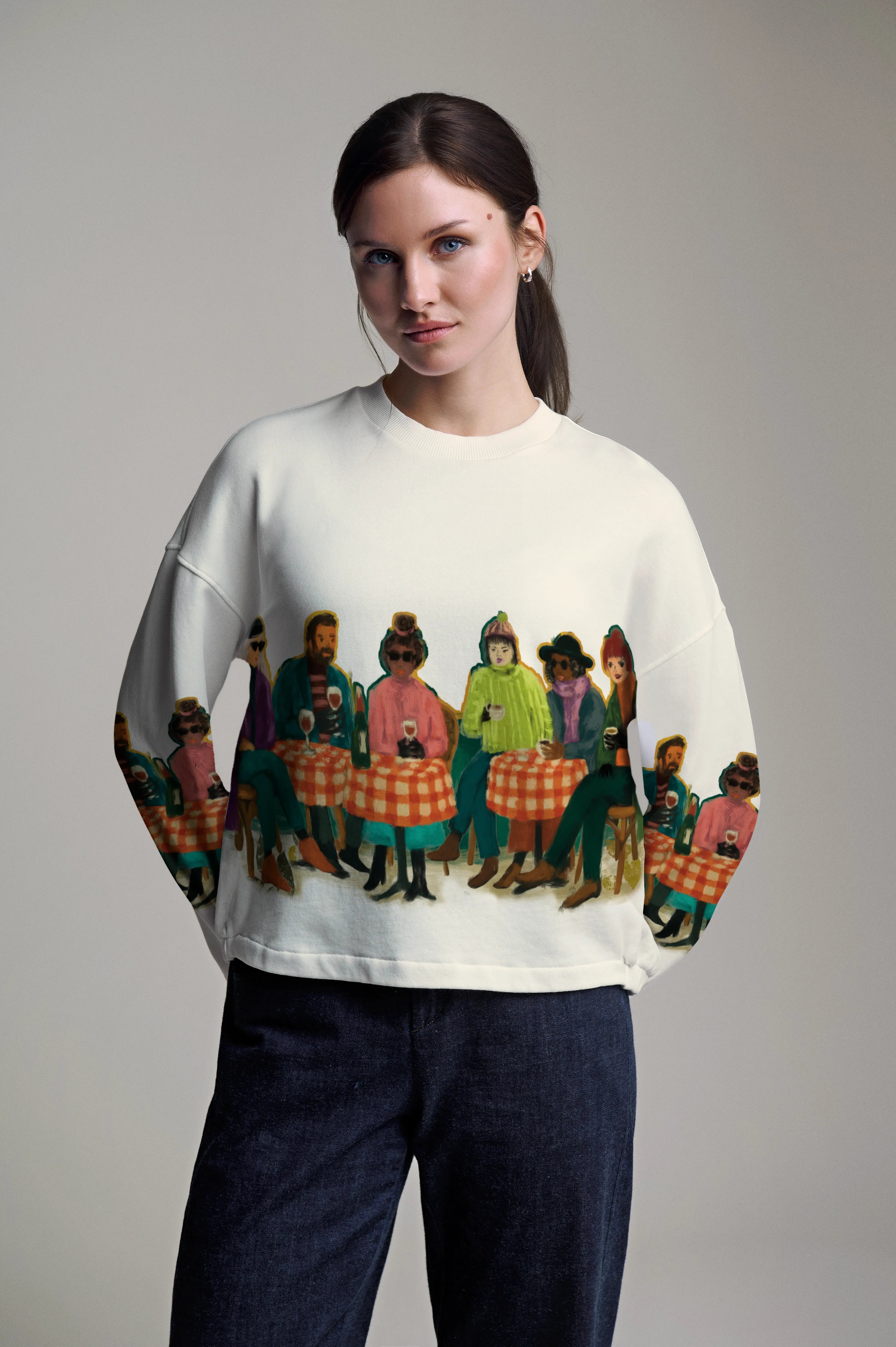 Sweatshirt mit Placement Print VON&ZU