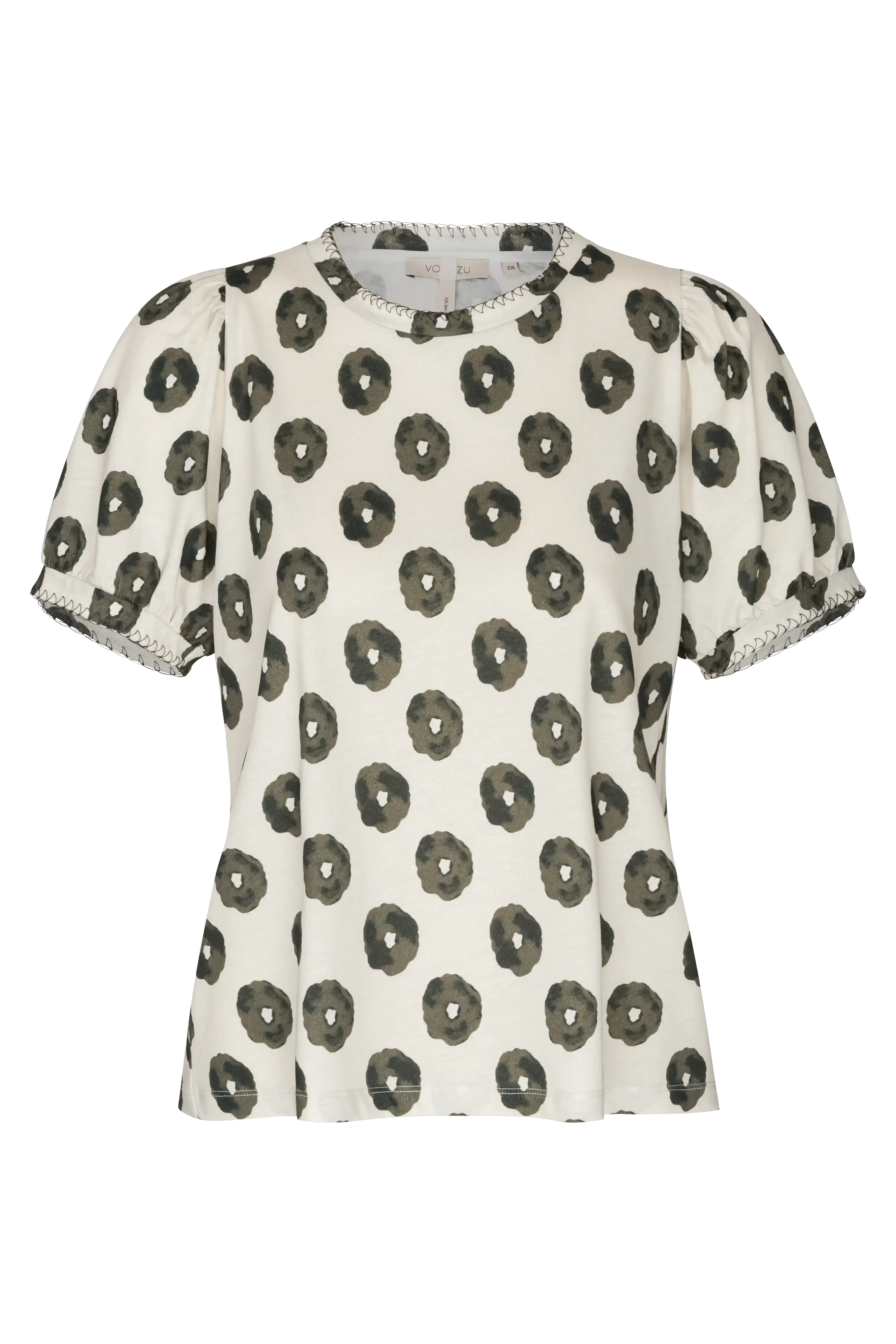 T-shirt mit Puffärmeln mit Print VON&ZU