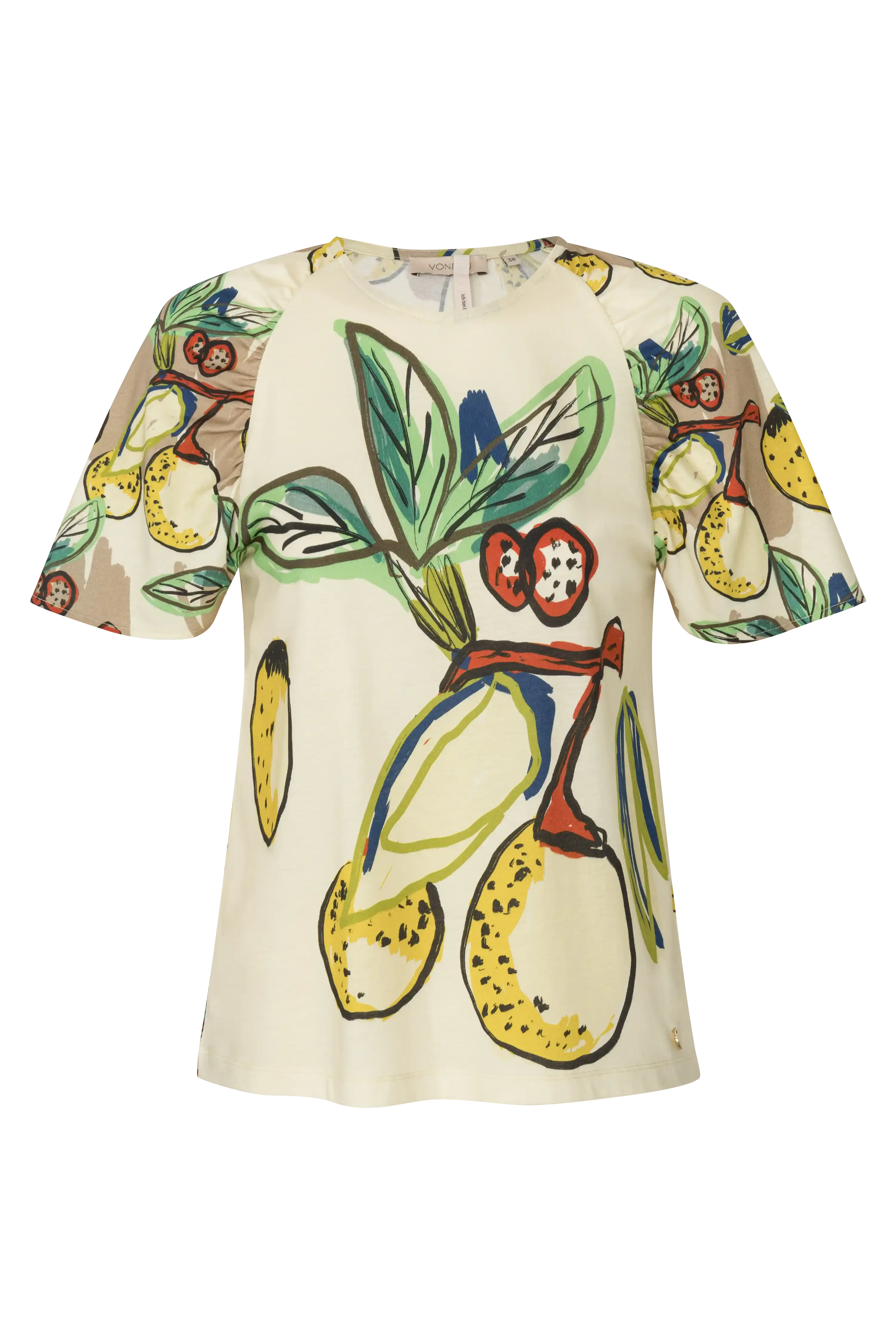 T-shirt mit gerafften Raglanärmeln VON&ZU
