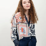 Viscosebluse mit Print VON&ZU