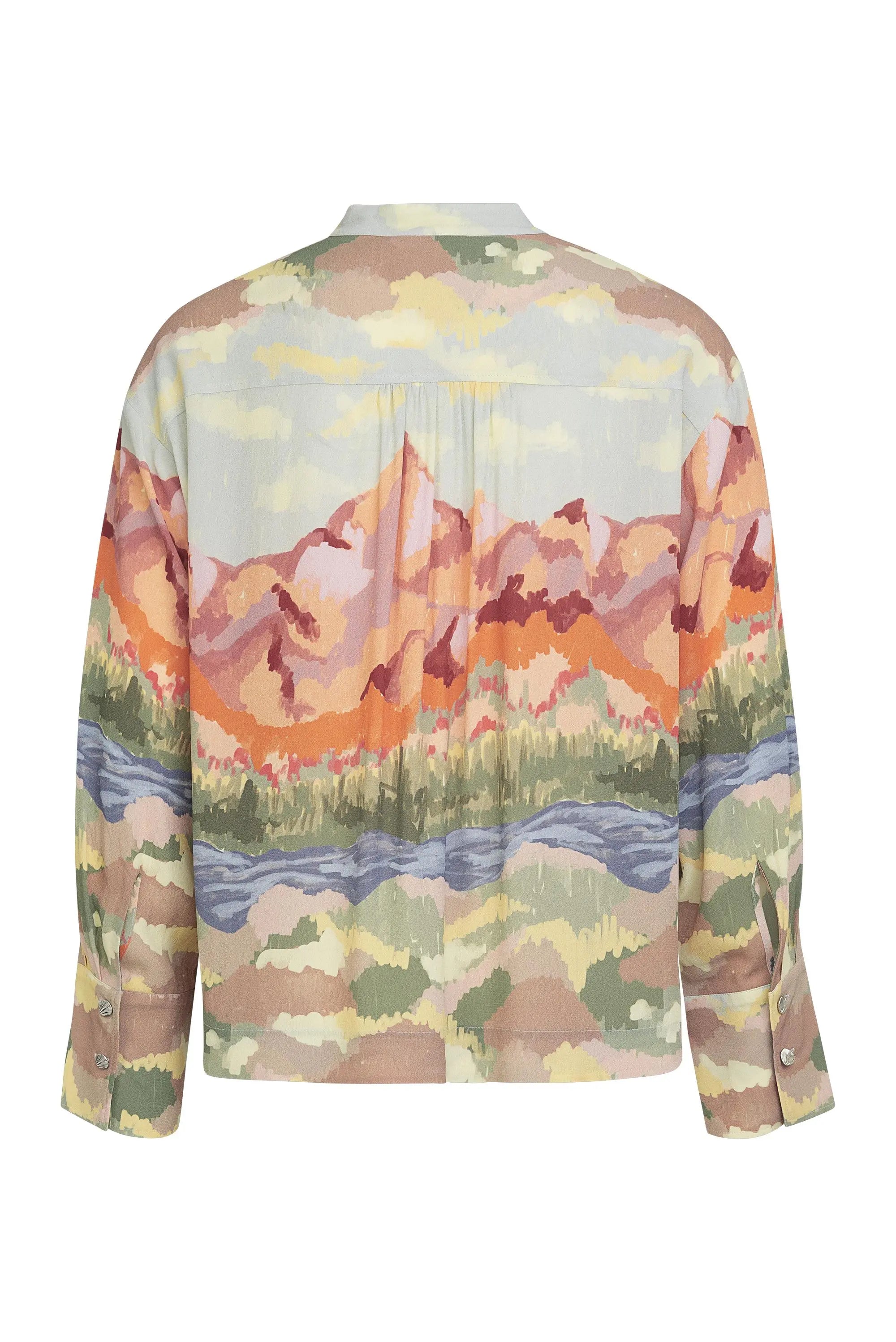 Viscosebluse mit Print VON&ZU