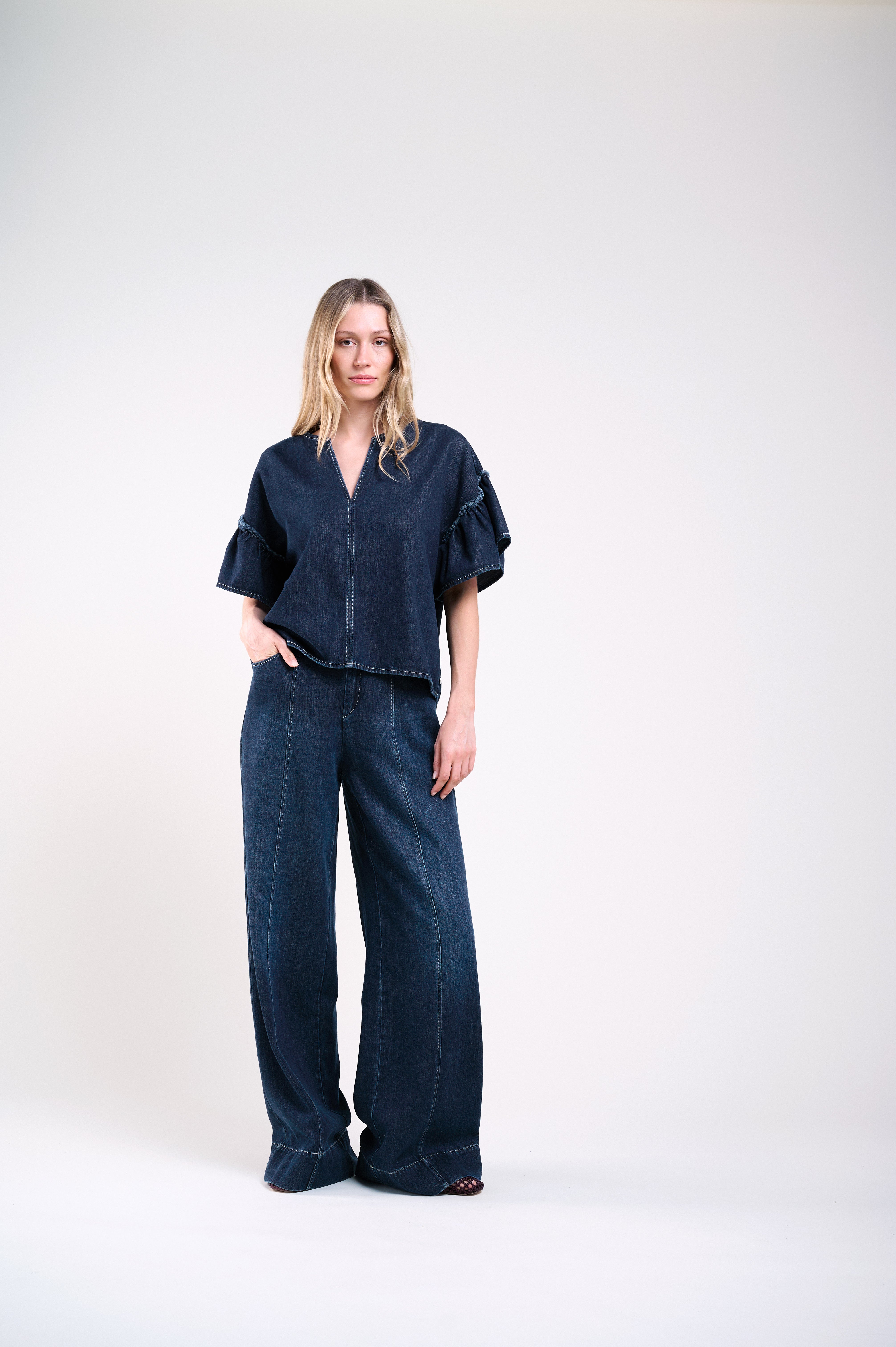 Jeans Schlupfbluse
