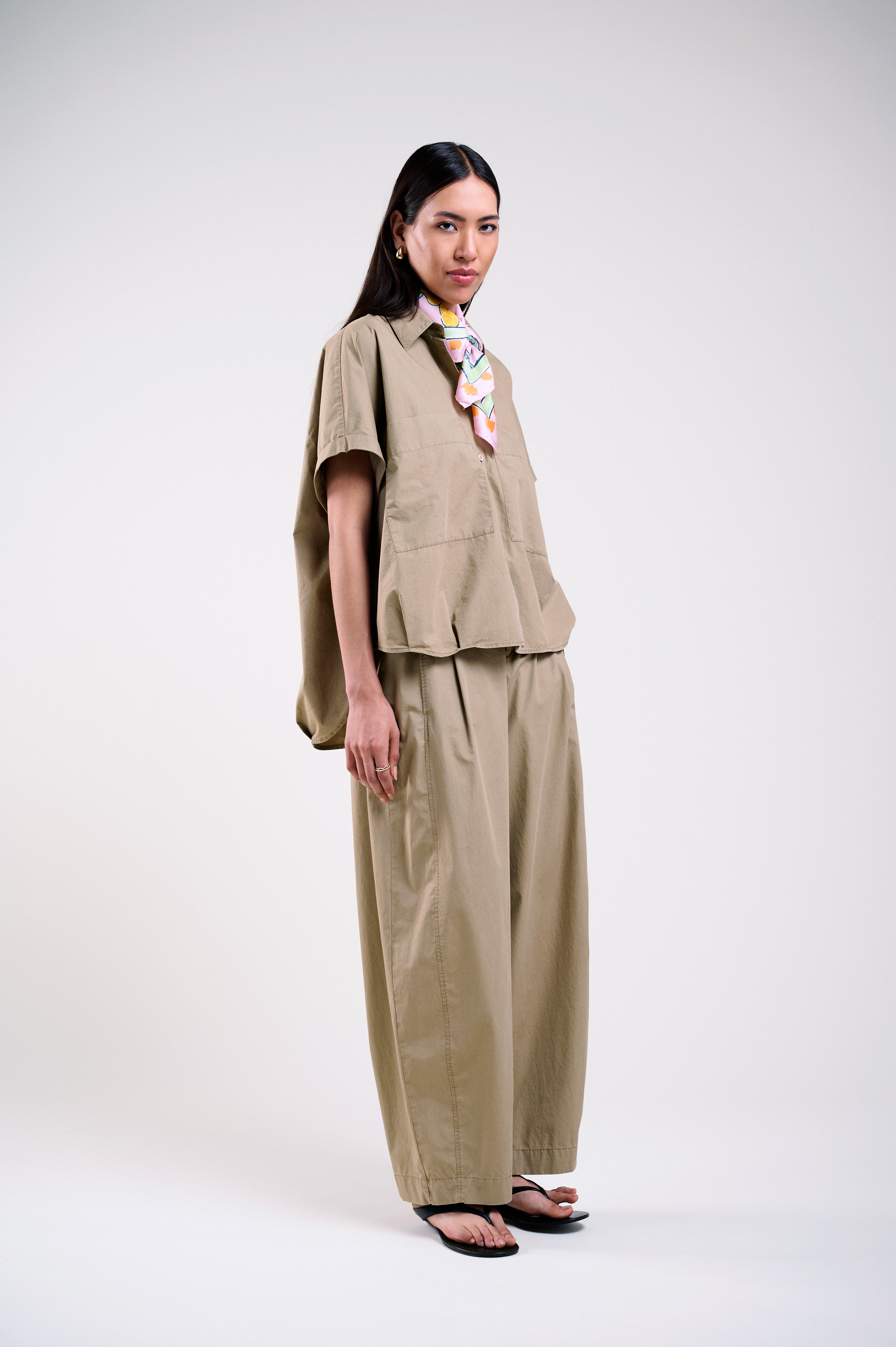 Oversized Popelinebluse