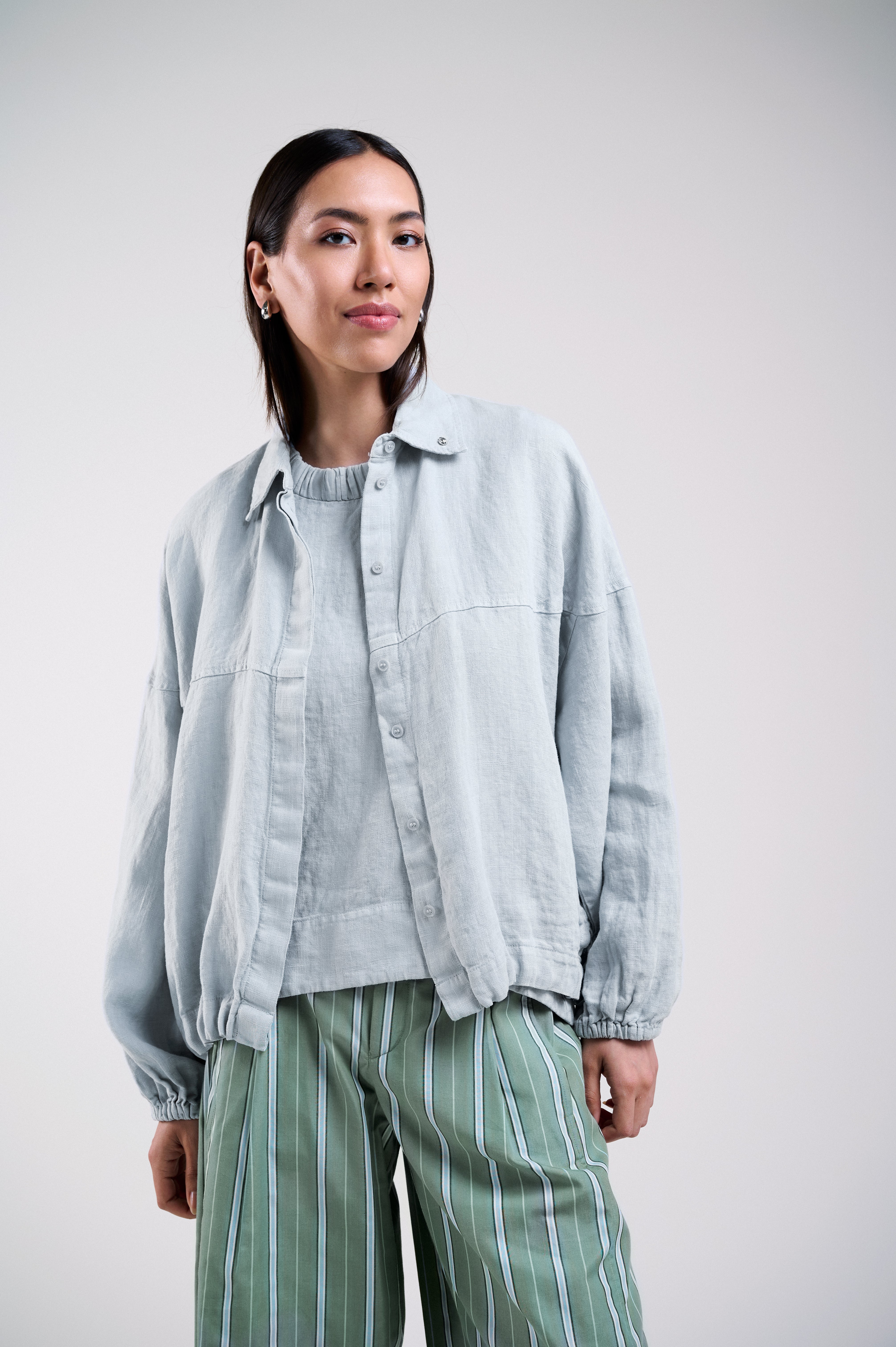 Leinen Hemdjacke